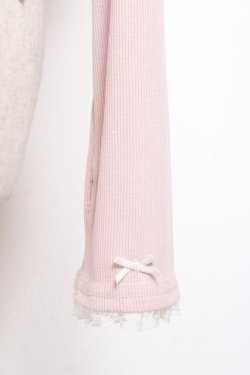 画像5: lilLilly / オフショルレースフーディトップス F ピンク Y-26-01-20-008-LO-TO-SZ-ZY