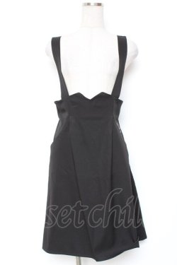 画像1: F i.n.t / サスペンダー付きハイウエストスカート/クロミ F ブラック Y-26-01-20-080-CA-SK-SZ-ZY