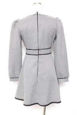 画像2: evelyn / リボンビジュー襟ミニワンピース  黒 Y-26-01-20-085-LO-OP-SZ-ZS