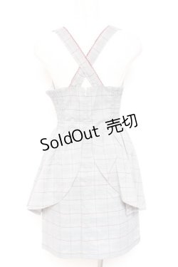 画像2: Secret Honey / グレンチェックジャンパースカート  グレー Y-26-01-20-089-CA-OP-AS-ZS