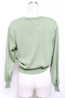 画像2: F&A / クリアマーガレット釦UVカットニットカーディガン F ライトグリーン Y-26-01-20-010-LO-TO-SZ-ZY