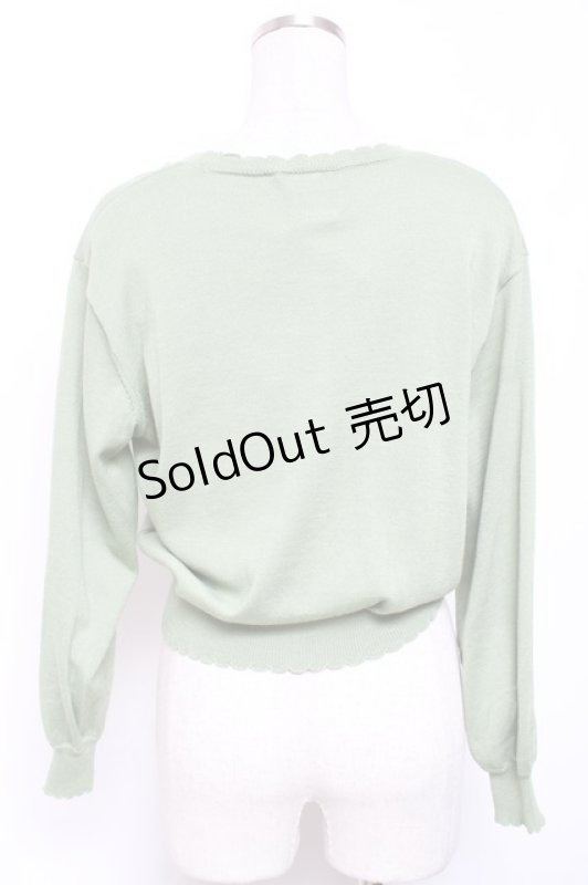 画像2: F&A / クリアマーガレット釦UVカットニットカーディガン F ライトグリーン Y-26-01-20-010-LO-TO-SZ-ZI (2)