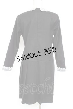 画像2: F i.n.t / オーガンジー襟プリーツワンピース F 黒 Y-26-01-20-092-CA-OP-SZ-ZI