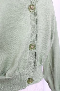 画像3: F&A / クリアマーガレット釦UVカットニットカーディガン F ライトグリーン Y-26-01-20-010-LO-TO-SZ-ZY