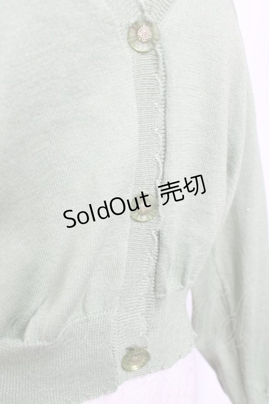画像3: F&A / クリアマーガレット釦UVカットニットカーディガン F ライトグリーン Y-26-01-20-010-LO-TO-SZ-ZI (3)