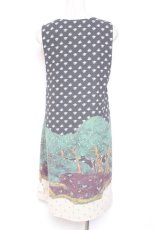 画像2: Franche Lippee / ピクニック柄ワンピース M 黒 Y-26-01-20-093-LO-OP-SZ-ZI (2)