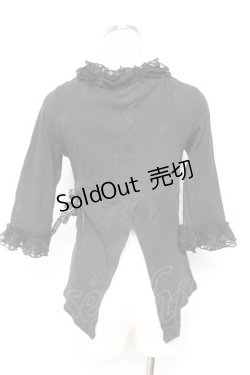 画像3: h.naoto Blood / ローズクロスフリルボレロカーディガン  黒 Y-26-01-20-102-HN-TO-SZ-ZY