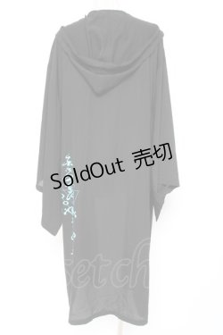 画像3: Deorart / フード付きプリントガウン  黒 Y-26-01-20-103-PU-TO-SZ-ZI