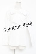 Leur Getter / コットンボイルボウタイ付ブラウス  白 Y-26-01-20-002-LU-BL-SZ-ZY