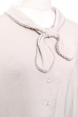 画像3: Fi.n.t / ピコレース使いプチボウタイブラウス F ライトグレー Y-26-01-20-012-CA-BL-SZ-ZI