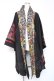 画像1: Qutie Frash / 和柄切替着物ロングカーディガン  黒×赤 Y-26-01-20-111-QU-JA-SZ-ZI (1)