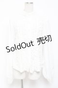 Qutie Frash / 大人パフスリーブブラウス  白 Y-26-01-20-013-QU-BL-SZ-ZI