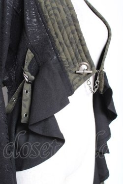 画像4: Qutie Frash / 着物ロングカーデ  黒×緑 Y-26-01-20-113-QU-JA-SZ-ZI