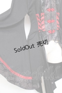 画像6: Qutie Frash / チャイナミリタリーチュニック  黒×赤 Y-26-01-20-115-QU-OP-SZ-ZI