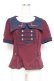画像1: Ozz oneste / ナポレオンデザインセーラー襟半袖ブラウス F ワイン Y-26-01-20-117-OO-BL-SZ-ZS (1)