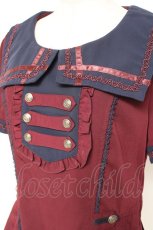 画像4: Ozz oneste / ナポレオンデザインセーラー襟半袖ブラウス F ワイン Y-26-01-20-117-OO-BL-SZ-ZS (4)