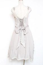 画像3: Ozz oneste / 薔薇刺繍サイドプリーツジャンパースカート  グレー Y-26-01-20-119-OO-OP-SZ-ZS (3)