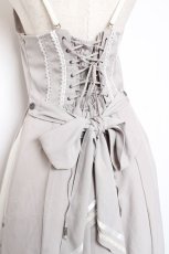 画像4: Ozz oneste / 薔薇刺繍サイドプリーツジャンパースカート  グレー Y-26-01-20-119-OO-OP-SZ-ZS (4)