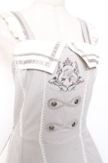 画像5: Ozz oneste / 薔薇刺繍サイドプリーツジャンパースカート  グレー Y-26-01-20-119-OO-OP-SZ-ZS (5)