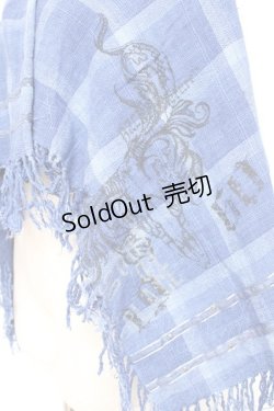 画像2: Ozz Croce / チェックストール  青 Y-26-01-20-122-OO-ZA-SZ-ZS