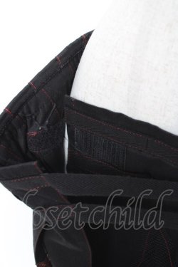 画像5: h.ANARCHY / チェック×ユニオン柄プリーツ巻きスカート  黒 Y-26-01-20-123-HN-SK-SZ-ZI