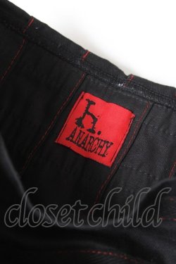 画像6: h.ANARCHY / チェック×ユニオン柄プリーツ巻きスカート  黒 Y-26-01-20-123-HN-SK-SZ-ZI