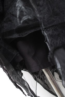 画像5: h.naoto Blood / 異素材切替総柄イレヘムスカート  黒 Y-26-01-20-124-HN-SK-SZ-ZI