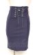 画像1: MARBLE / 十字架付きあみあげタイトスカート  紺 Y-26-01-20-125-GO-SK-SZ-ZI (1)