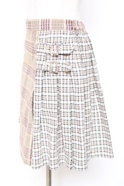 画像2: Candy Stripper /CHECK BELTED PLEATSスカート 1 ベージュ Y-26-01-20-128-PU-SK-SZ-ZY
