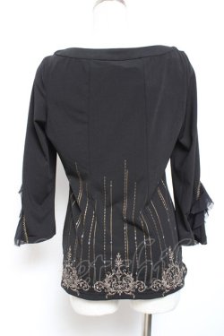 画像2: Rozen Kavalier / フロントレース裾刺繍トップス  黒 Y-26-01-20-015-OO-TO-SZ-ZY