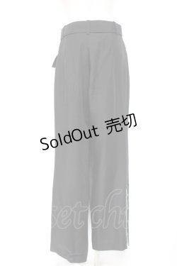 画像2: Moi-meme-Moitie / パイピングワイドパンツ 9号 ブラック Y-26-01-20-132-MO-PA-SZ-ZI