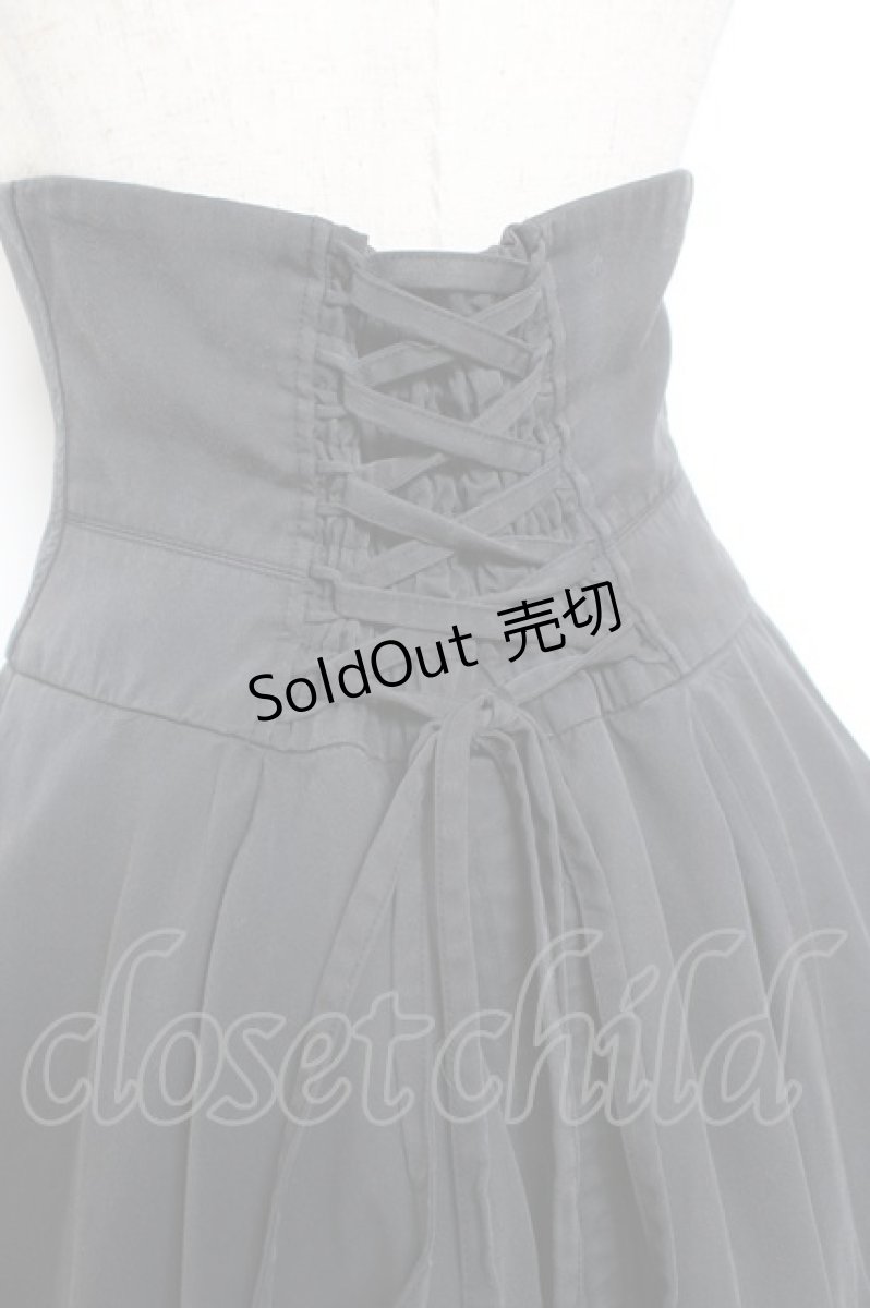 画像3: ATELIER BOZ / バネッサコルセットスカート  ブラック×ワイン Y-26-01-20-133-EL-SK-SZ-ZI (3)