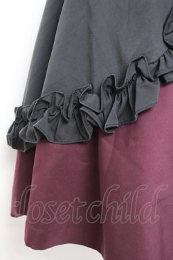 画像5: ATELIER BOZ / バネッサコルセットスカート  ブラック×ワイン Y-26-01-20-133-EL-SK-SZ-ZI