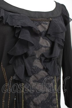画像4: Rozen Kavalier / フロントレース裾刺繍トップス  黒 Y-26-01-20-015-OO-TO-SZ-ZY