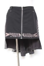 画像1: NiNE. / フィッシュテールスカート  黒ｘシルバー Y-26-01-20-135-PU-SK-SZ-ZI (1)