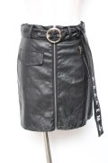 REFLEM / フェイクレザーZIPデザイン変形スカート F ブラック Y-26-01-20-136-PU-SK-SZ-ZI