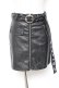 画像1: REFLEM / フェイクレザーZIPデザイン変形スカート F ブラック Y-26-01-20-136-PU-SK-SZ-ZI (1)