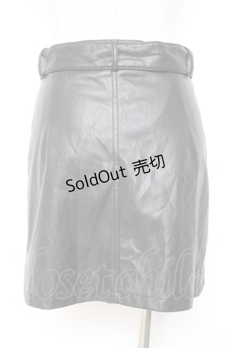 画像3: REFLEM / フェイクレザーZIPデザイン変形スカート F ブラック Y-26-01-20-136-PU-SK-SZ-ZI (3)