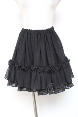 画像1: Na+H / hmフリルスカート  黒 Y-26-01-20-137-PU-SK-SZ-ZI