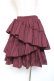 画像2: Vallee lys / "Sweet alyssum series"イレギュラースカート  ボルドー Y-26-01-20-138-GO-SK-SZ-ZI (2)