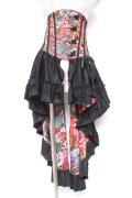 Qutie Frash / コルセットスカート  黒×赤 Y-26-01-20-139-QU-SK-SZ-ZY
