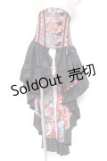Qutie Frash / コルセットスカート  黒×赤 Y-26-01-20-139-QU-SK-SZ-ZI