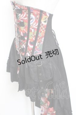 画像2: Qutie Frash / コルセットスカート  黒×赤 Y-26-01-20-139-QU-SK-SZ-ZI