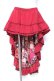 画像1: Qutie Frash / 裏地和柄後ろロングスカート  赤 Y-26-01-20-142-QU-SK-SZ-ZY (1)