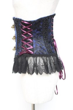 画像2: abilletage / エンボスフックコルセット 3 ブルー×ブラック Y-26-01-20-147-GO-TO-SZ-ZI