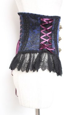 画像4: abilletage / エンボスフックコルセット 3 ブルー×ブラック Y-26-01-20-147-GO-TO-SZ-ZI