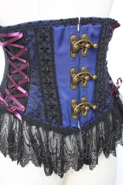 画像5: abilletage / エンボスフックコルセット 3 ブルー×ブラック Y-26-01-20-147-GO-TO-SZ-ZI