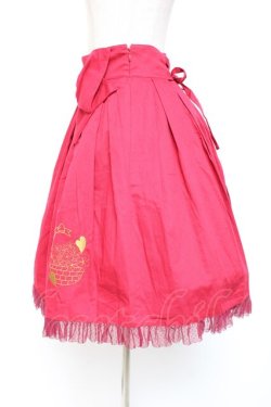 画像2: metamorphose / CL フラワーバスケット刺繍スカート  赤 Y-26-01-20-149-ME-SK-SZ-ZY