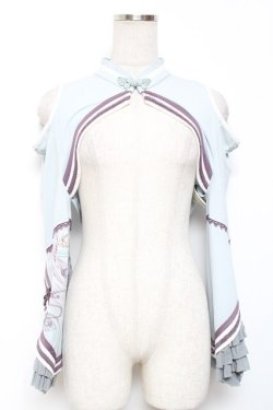 画像1: Ozz oneste / 羽衣天女シュラグ  サックス Y-26-01-20-018-OO-TO-SZ-ZY