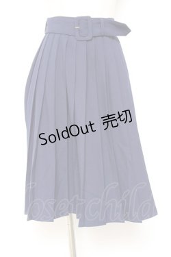 画像1: F i.n.t / 太ベルト付きプリーツスカート F ネイビー Y-26-01-20-158-CA-SK-SZ-ZI